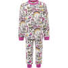 Tokyo Print PJ Set, White - Pajamas - 1 - thumbnail
