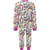 Tokyo Print PJ Set, White - Pajamas - 2
