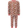 Cubs Print PJ Set, Burgundy - Pajamas - 1 - thumbnail