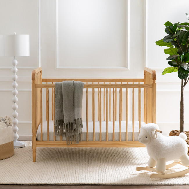 Liberty 3-in-1 Convertible Spindle Crib with Toddler Bed Conversion Kit, Natural - Cribs - 4