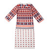 Women's Geoprint Maxi Dress, Red/Orange - Dresses - 1 - thumbnail