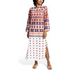 Women's Geoprint Maxi Dress, Red/Orange - Dresses - 2