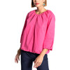 Women's Emily Ruched Top, Pink - Shirts - 1 - thumbnail