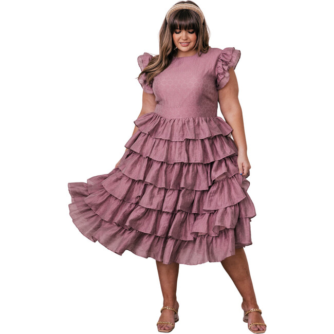 Women's Charming Dress, Mauve - Dresses - 1