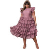 Women's Charming Dress, Mauve - Dresses - 1 - thumbnail