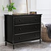 Jenny Lind Spindle 3-Drawer Dresser, Ebony - Dressers - 2