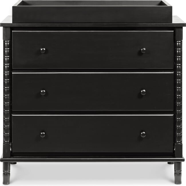 Jenny Lind Spindle 3-Drawer Dresser, Ebony - Dressers - 8