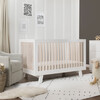 Hudson 3-in-1 Convertible Crib with Toddler Bed Conversion Kit, White/ Natural - Cribs - 2