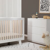 Hudson 3-in-1 Convertible Crib with Toddler Bed Conversion Kit, White/ Natural - Cribs - 3 - thumbnail