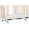 Hudson 3-in-1 Convertible Crib with Toddler Bed Conversion Kit, White/ Natural - Cribs - 7 - thumbnail