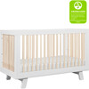 Hudson 3-in-1 Convertible Crib with Toddler Bed Conversion Kit, White/ Natural - Cribs - 8 - thumbnail