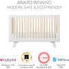 Hudson 3-in-1 Convertible Crib with Toddler Bed Conversion Kit, White/ Natural - Cribs - 9