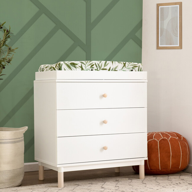 Gelato 3-Drawer Changer Dresser with Removable Changing Tray, White