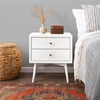 Palma Nightstand with USB Port, Assembled in Warm White - Nightstands - 2