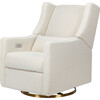 Kiwi Electronic Recliner & Swivel Glider with USB Port, Ivory Boucle/Gold - Nursery Chairs - 1 - thumbnail