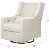 Kiwi Electronic Recliner & Swivel Glider with USB Port, Ivory Boucle/Gold - Nursery Chairs - 5 - thumbnail