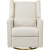 Kiwi Electronic Recliner & Swivel Glider with USB Port, Ivory Boucle/Gold - Nursery Chairs - 6