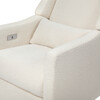 Kiwi Electronic Recliner & Swivel Glider with USB Port, Ivory Boucle/Gold - Nursery Chairs - 9