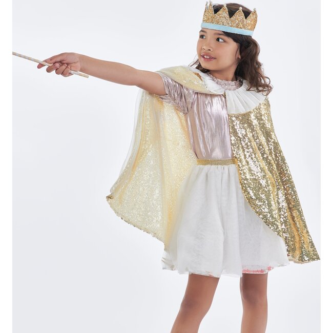 Gold Sparkle Cape Dress Up - Costumes - 3