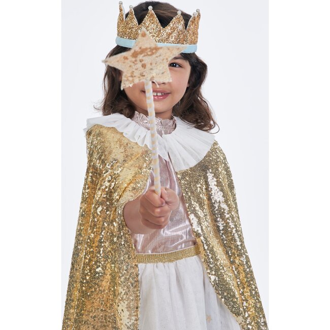 Gold Sparkle Cape Dress Up - Costumes - 4