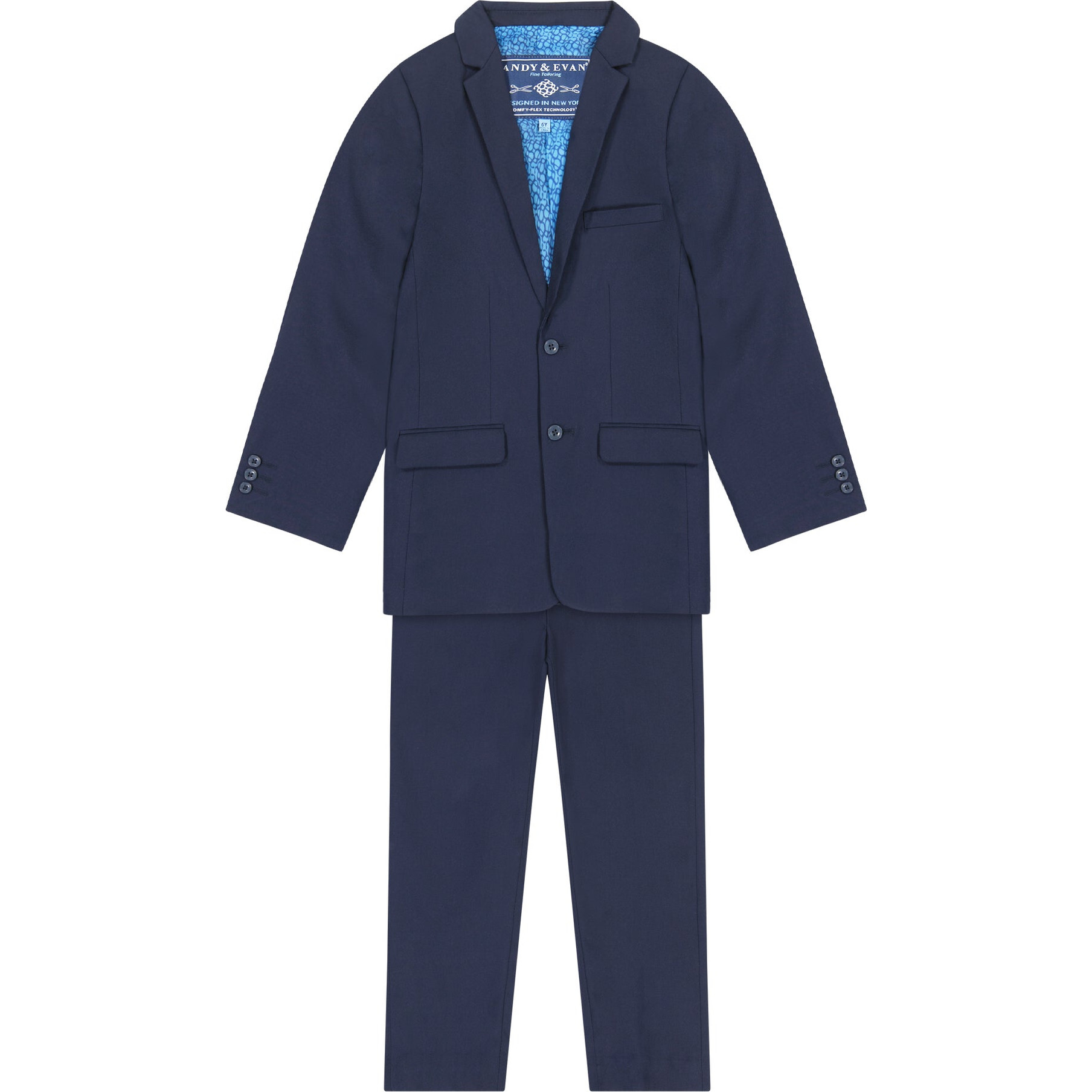 Stretch Suit with Comfy-Flex Technology™, Blue - Suits & Separates - 1