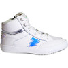 Mercury High Top Sneaker, White Silver - Sneakers - 1 - thumbnail