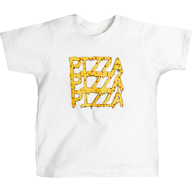 Pizza Tee Shirt, White - Shirts - 1
