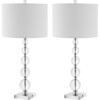 Liam Stacked Crystal Ball Lamps With USB Port, Set of 2 - Lighting - 1 - thumbnail