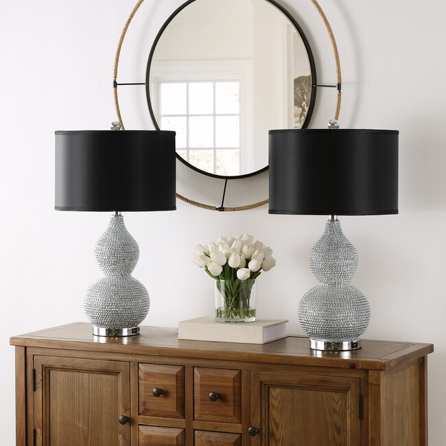 Nicole Bead Base Table Lamps With USB Port, Set of 2 - Lighting - 3