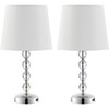 Nola Stacked Crystal Ball Lamps With USB Port, Set of 2 - Lighting - 1 - thumbnail