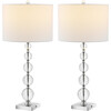Liam Stacked Crystal Ball Lamps With USB Port, Set of 2 - Lighting - 4