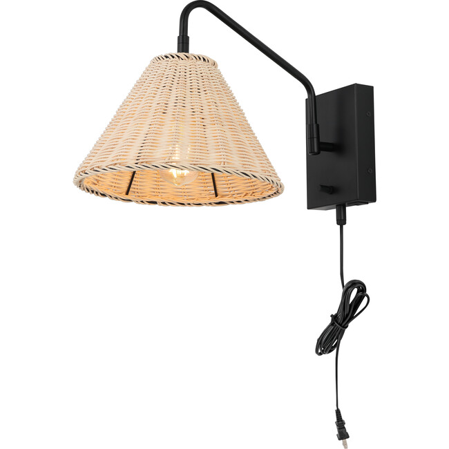 Tressa Wall Sconces with USB Port, Set of 2 in Black - Lighting - 4