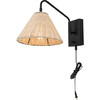 Tressa Wall Sconces with USB Port, Set of 2 in Black - Lighting - 4