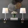 Nola Stacked Crystal Ball Lamps With USB Port, Set of 2 - Lighting - 3
