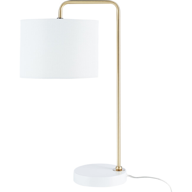 Felton Table Lamp with USB Port, White