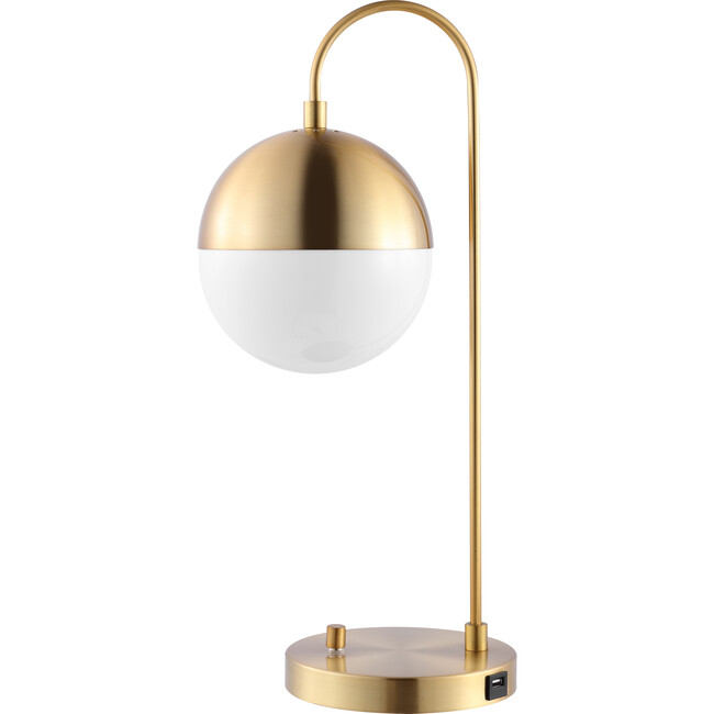 Cappi Table Lamp with USB Port, Gold - Lighting - 1