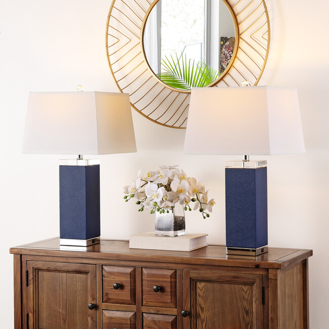 Deco Leather Lamps with USB Port, Set of 2 - Lighting - 3