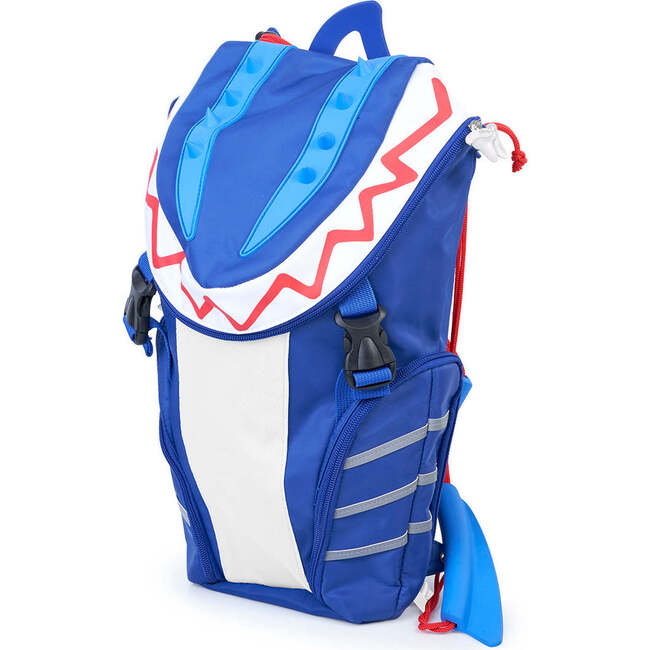 Shark Fin Backpack, Blue - Backpacks - 1