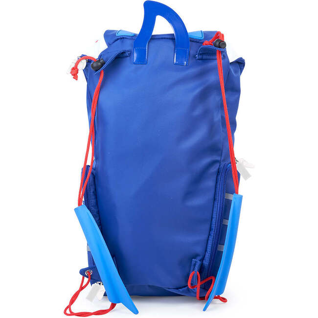 Shark Fin Backpack, Blue - Backpacks - 3