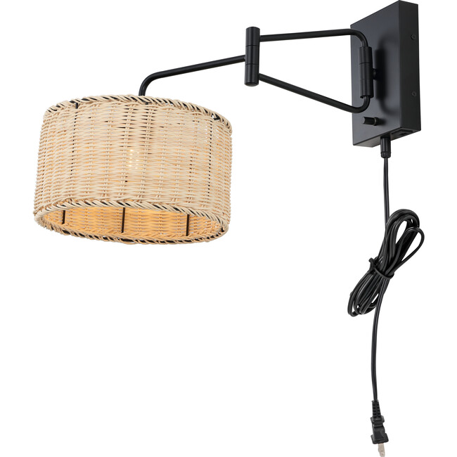 Bramley Wall Sconces with USB Port, Set of 2 in Black - Lighting - 4