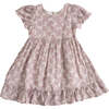 Puff Sleeve Dress, Lilac Butterfly - Dresses - 1 - thumbnail