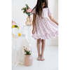 Puff Sleeve Dress, Lilac Butterfly - Dresses - 3