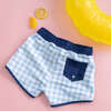 Jude Boardshorts, Blue Gingham - Swim Trunks - 4