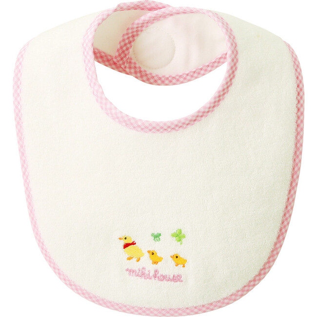 A Mother and Her Ducklings Bib, Pink