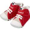 Street Style DOUBLE-B High Top First Walker Shoes, Red - Sneakers - 1 - thumbnail