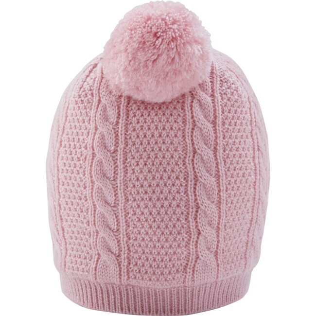 Cable Knit Beanie, Pink - Hats - 3