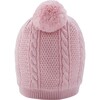 Cable Knit Beanie, Pink - Hats - 3