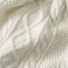 Cable Knit Beanie, White - Hats - 4