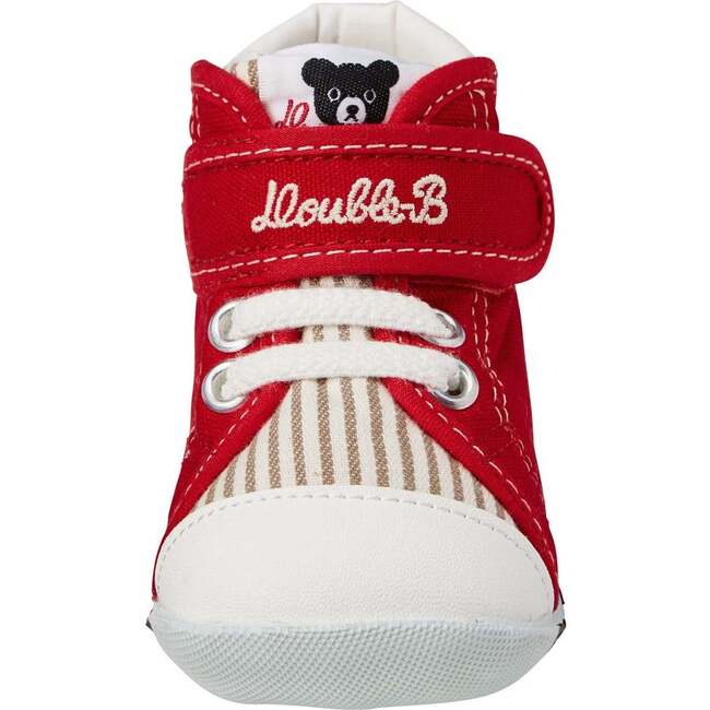 Street Style DOUBLE-B High Top First Walker Shoes, Red - Sneakers - 6