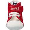 Street Style DOUBLE-B High Top First Walker Shoes, Red - Sneakers - 6